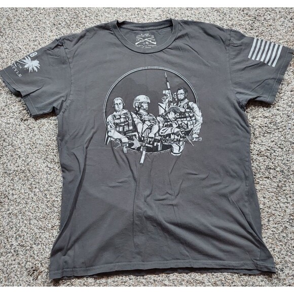 Grunt Style Other - Grunt Style Shirt Mens XL Gray MOUNT RUSHMORE Presidents Soldiers Tee T Shirt